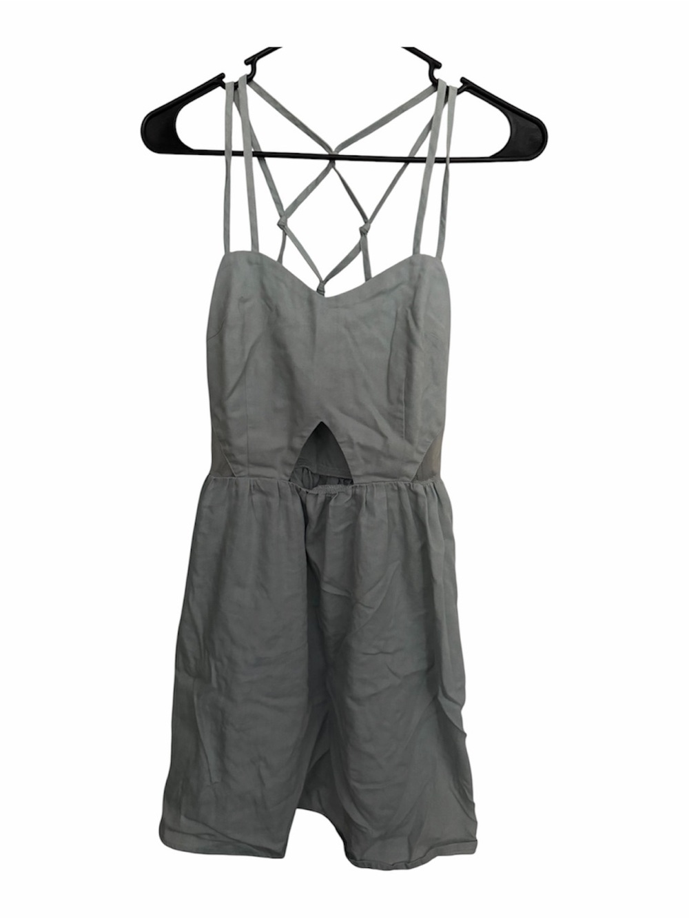 Women's Strappy Back Gray Dress